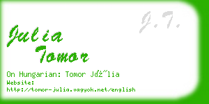 julia tomor business card